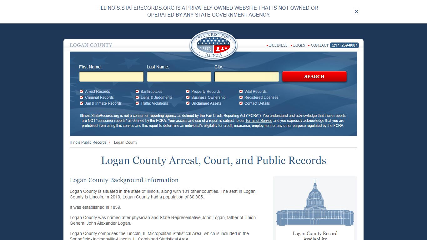 Logan County Arrest, Court, and Public Records