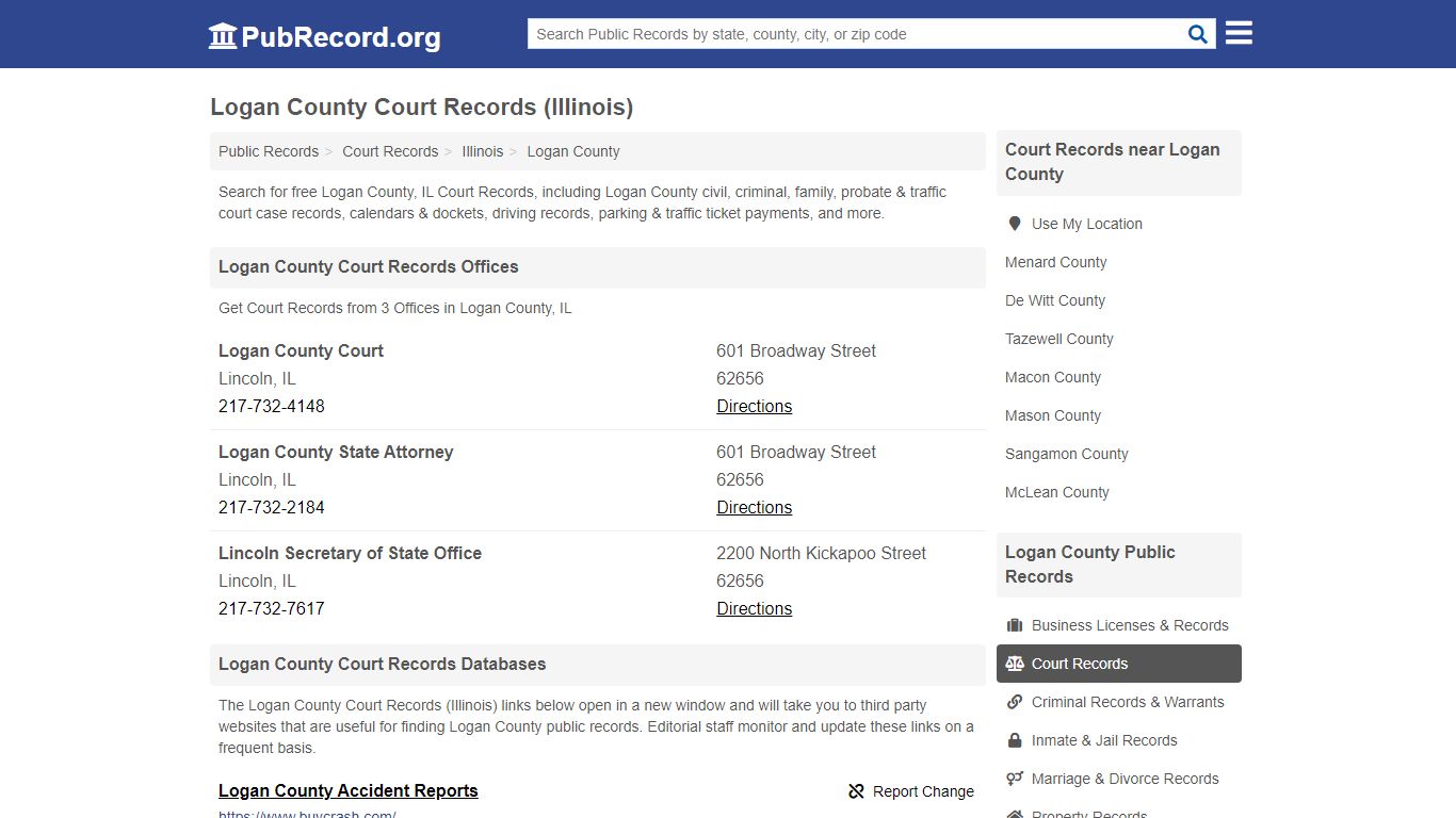 Free Logan County Court Records (Illinois Court Records)